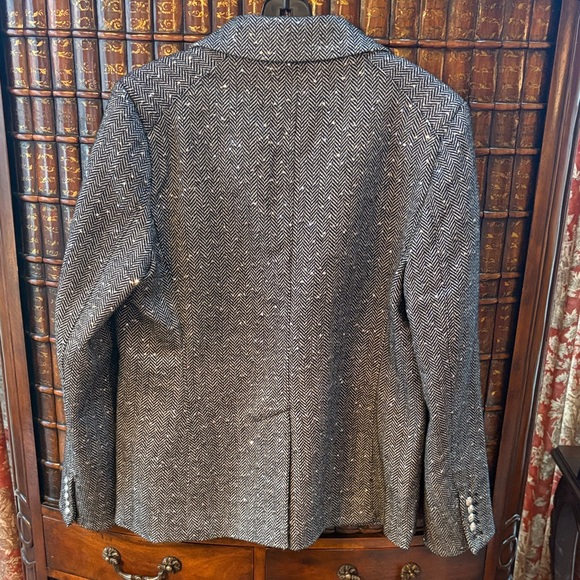 Love Tree Black and White Herringbone Jacket - Picture 4 of 4